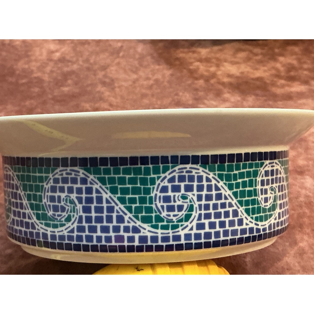 Dansk Mosaic Dinnerware Wave Bowls Set of 4 Blue Green Red Portugal 7.25in